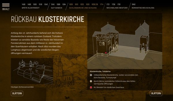 Lenz, Stiftung, Kocmoc, Denkmal, Goseck, Schloss, Kloster, Kirche, Rekonstruktion, Visualisierung, Rendering , Ausstellung